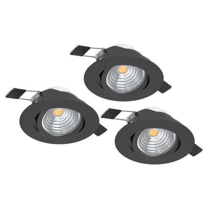 Eglo - Set 3x LED Prigušivo ugradbeno svetlo SALICETO LED/6W/230V