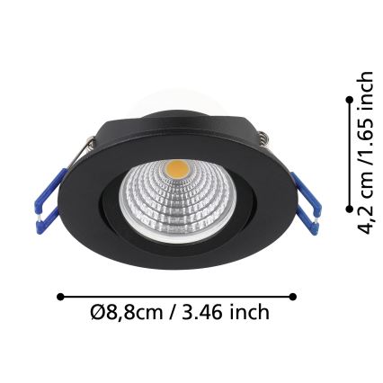 Eglo - Set 3x LED Prigušivo ugradbeno svetlo SALICETO LED/6W/230V