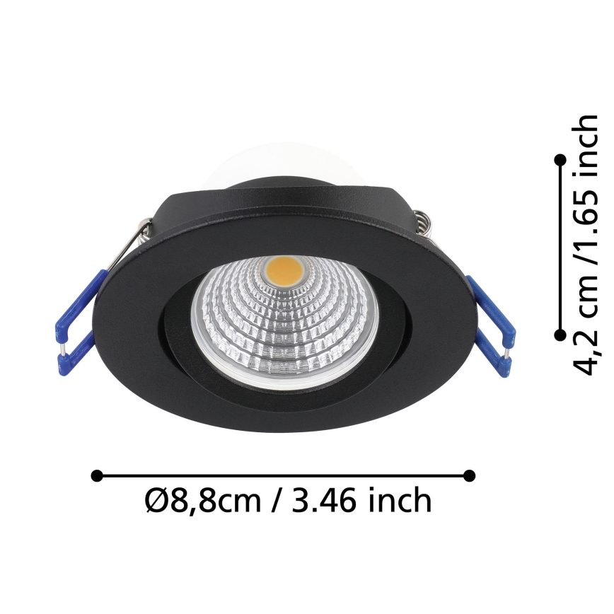 Eglo - Set 3x LED Prigušivo ugradbeno svetlo SALICETO LED/6W/230V