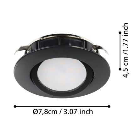 Eglo - Set 3x LED Prigušivo ugradbeno svetlo PINEDA LED/5,5W/230V