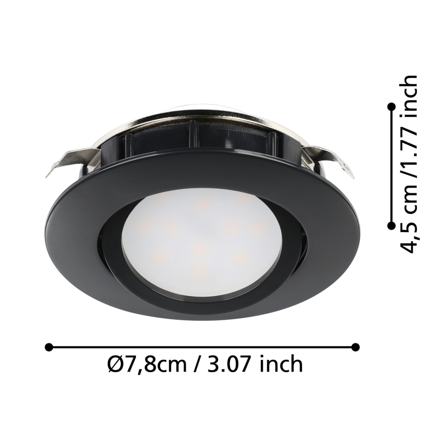 Eglo - Set 3x LED Prigušivo ugradbeno svetlo PINEDA LED/5,5W/230V