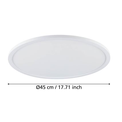 Eglo - LED Prigušiva plafonjera LED/33,5W/230V pr. 45 cm bela