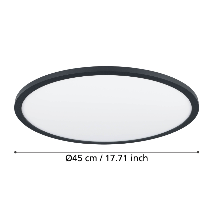 Eglo - LED Prigušiva plafonjera LED/33,5W/230V pr. 45 cm crno