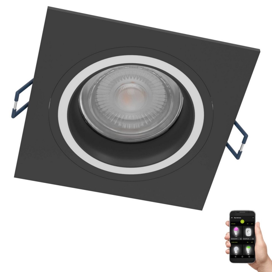 Eglo - LED RGBW Prigušiva ugradbena lampa LED/4,7W/230V crno