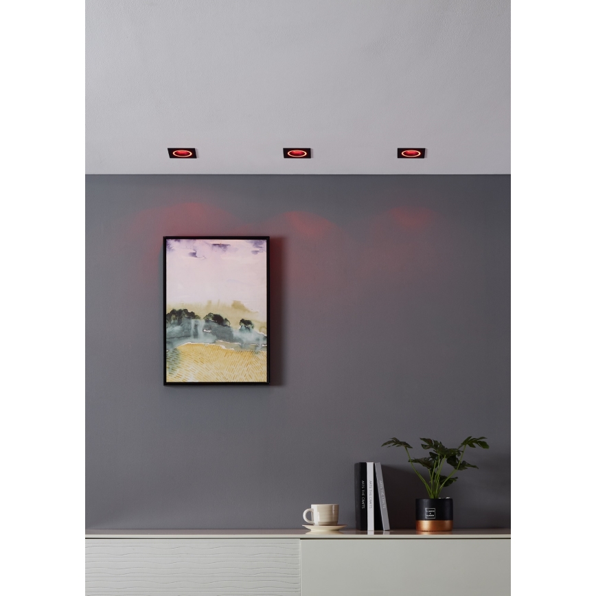 Eglo - LED RGBW Prigušiva ugradbena lampa LED/4,7W/230V crno