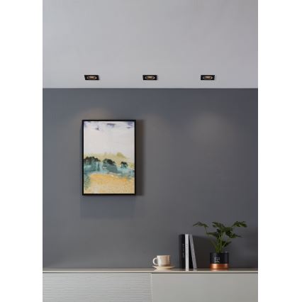 Eglo - LED RGBW Prigušiva ugradbena lampa LED/4,7W/230V crno