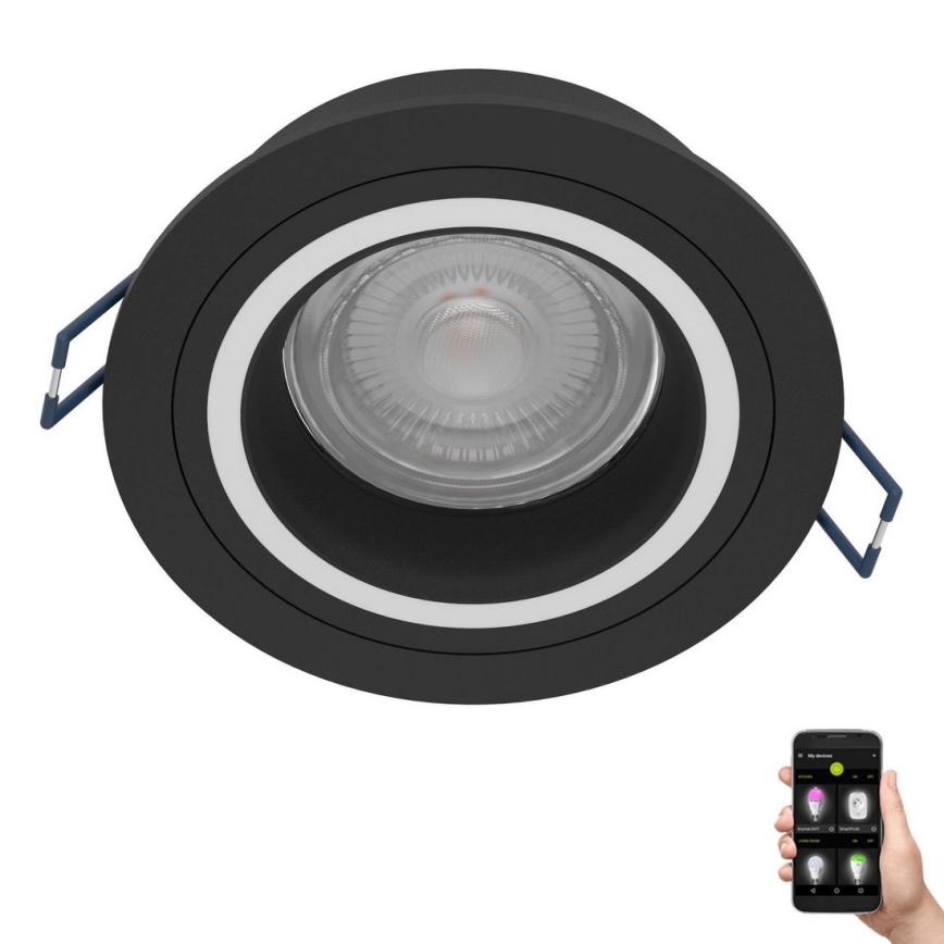 Eglo - LED RGBW Prigušiva ugradbena lampa LED/4,7W/230V crno
