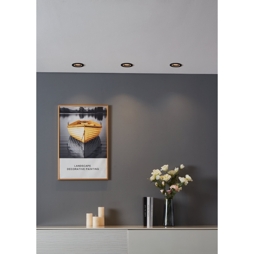 Eglo - LED RGBW Prigušiva ugradbena lampa LED/4,7W/230V crno