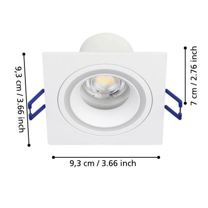 Eglo - LED RGBW Prigušiva ugradbena lampa LED/4,7W/230V bela