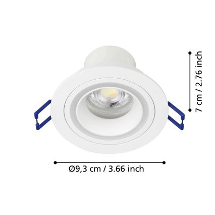 Eglo - LED RGBW Prigušiva ugradbena lampa LED/4,7W/230V bela