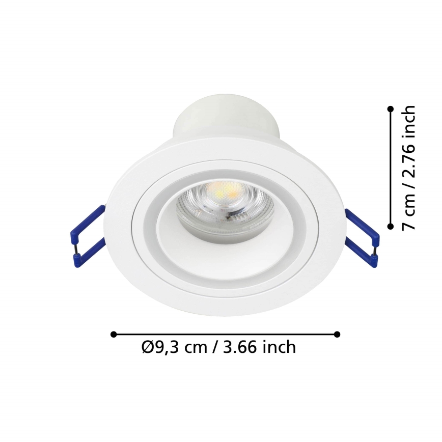 Eglo - LED RGBW Prigušiva ugradbena lampa LED/4,7W/230V bela