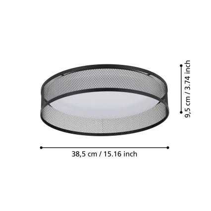 Eglo - LED Plafonjera LED/20W/230V crno
