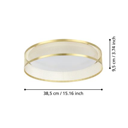 Eglo - LED Plafonjera LED/20W/230V zlatna