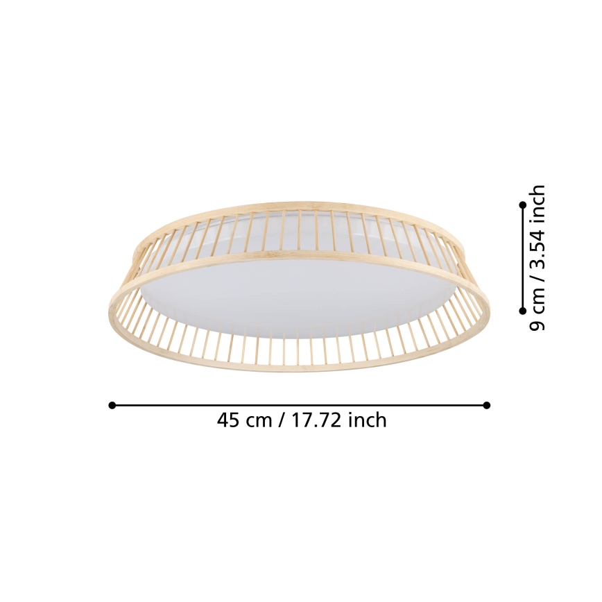 Eglo - LED Plafonjera LED/20W/230V braon