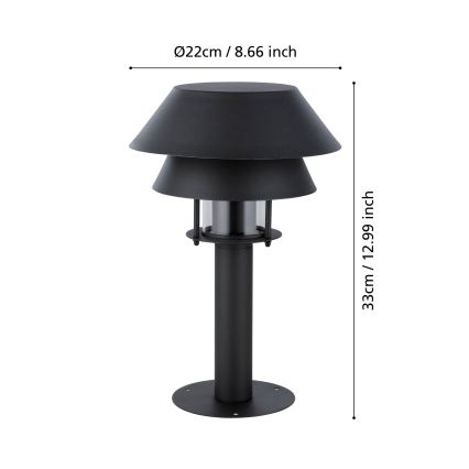Eglo - Spoljašnja lampa 1xE27/40W/230V 33 cm IP65