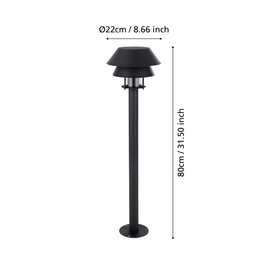 Eglo - Spoljašnja lampa 1xE27/40W/230V 80 cm IP65