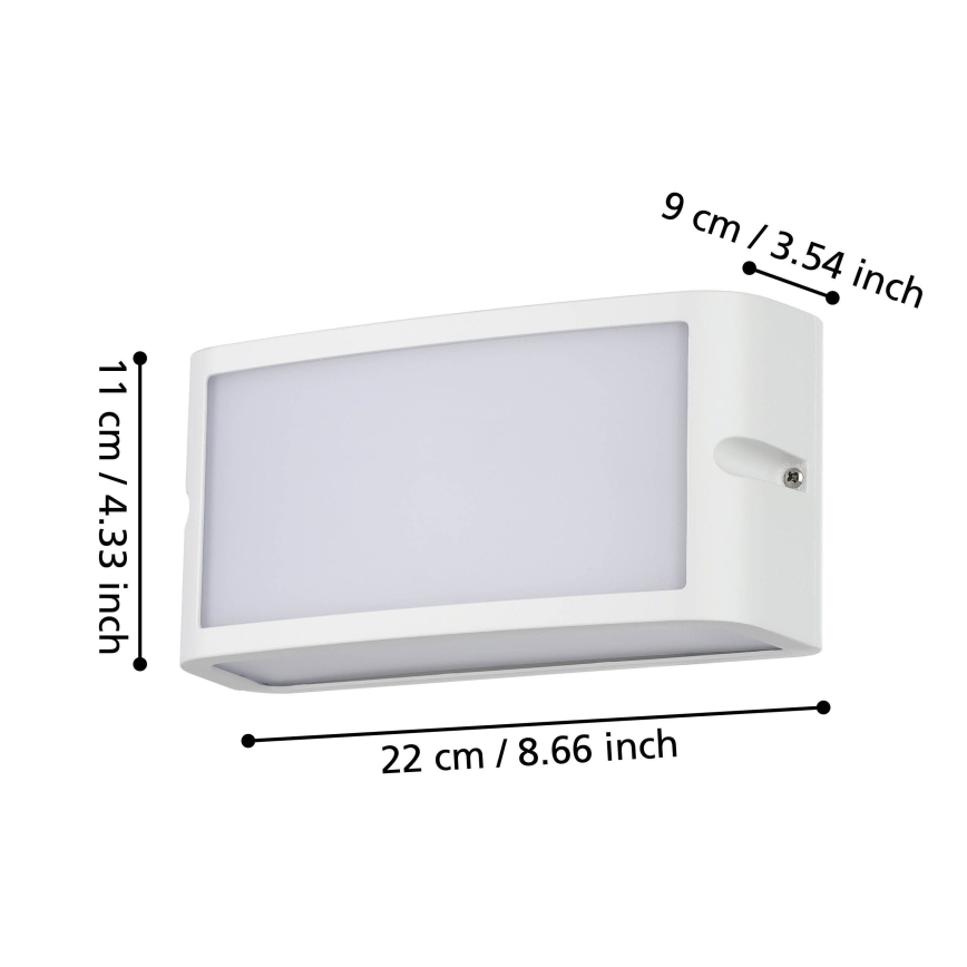 Eglo - LED Spoljna zidna lampa LED/10,5W/230V bela IP54