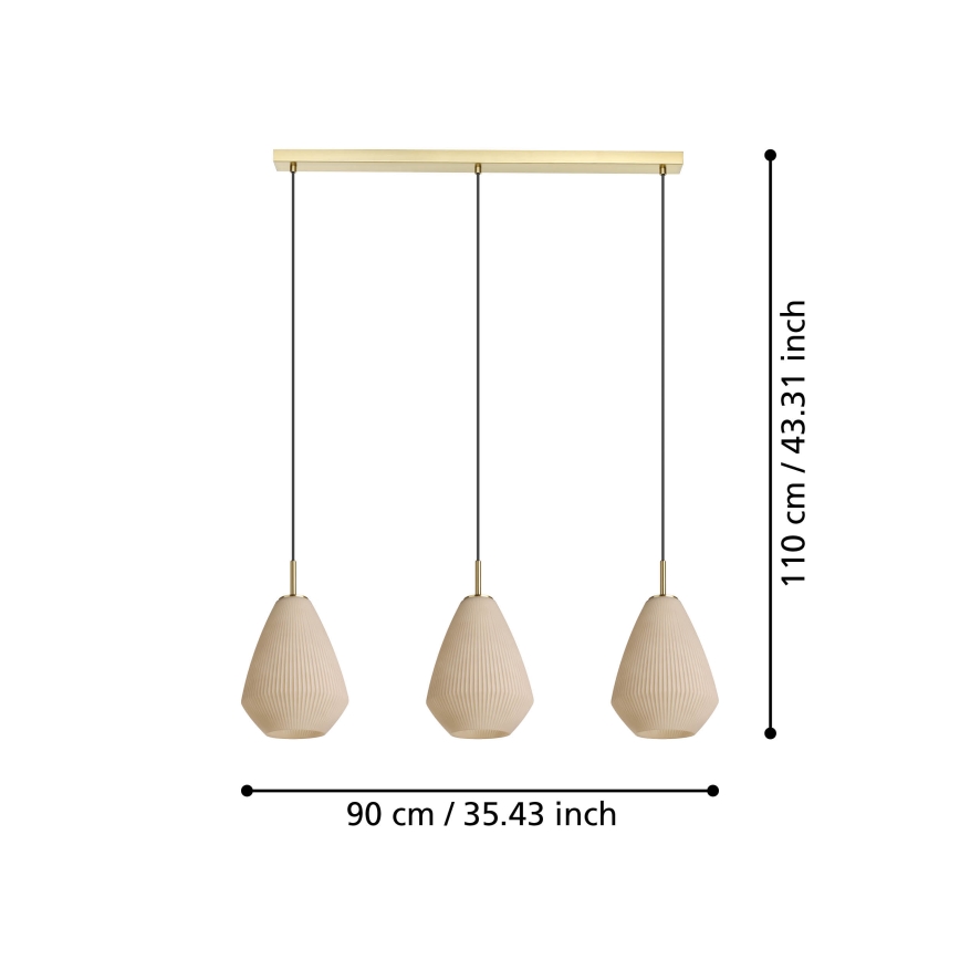Eglo - Luster na sajli 3xE27/40W/230V