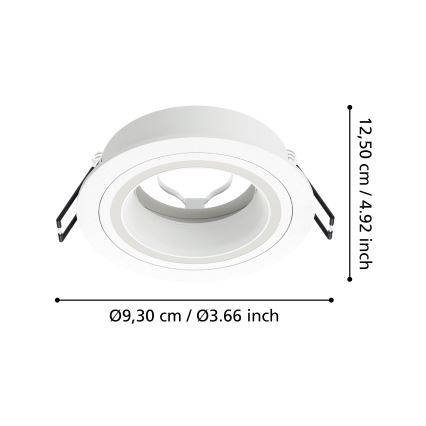 Eglo - Ugradbena lampa 1xGU10/35W/230V bela