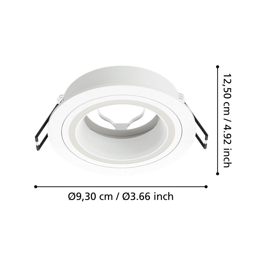 Eglo - Ugradbena lampa 1xGU10/35W/230V bela