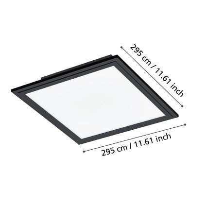 Eglo - LED Plafonjera LED/14W/230V 30x30 cm crno