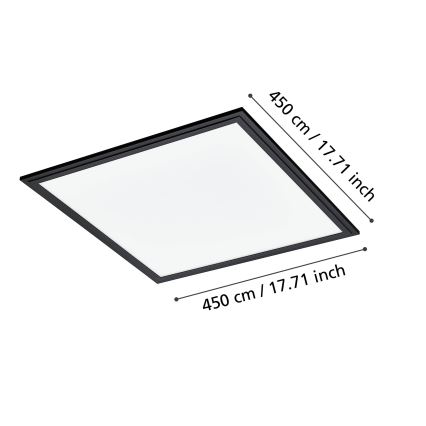 Eglo - LED Plafonjera LED/21,5W/230V 45x45 cm crno