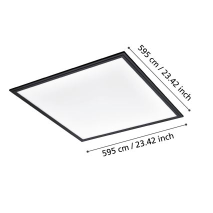 Eglo - LED Plafonjera LED/33W/230V 60x60 cm crno