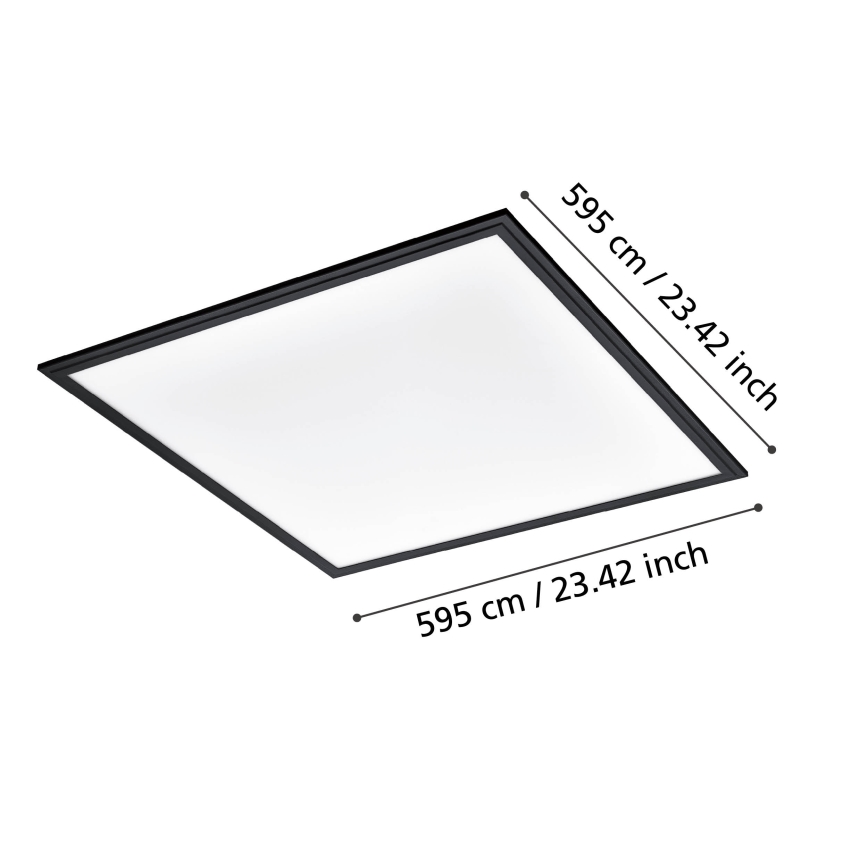 Eglo - LED Plafonjera LED/33W/230V 60x60 cm crno