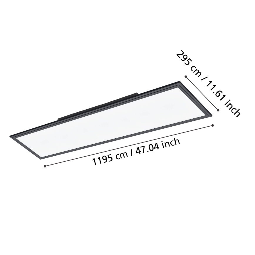 Eglo - LED Plafonjera LED/33W/230V 120x30 cm crno