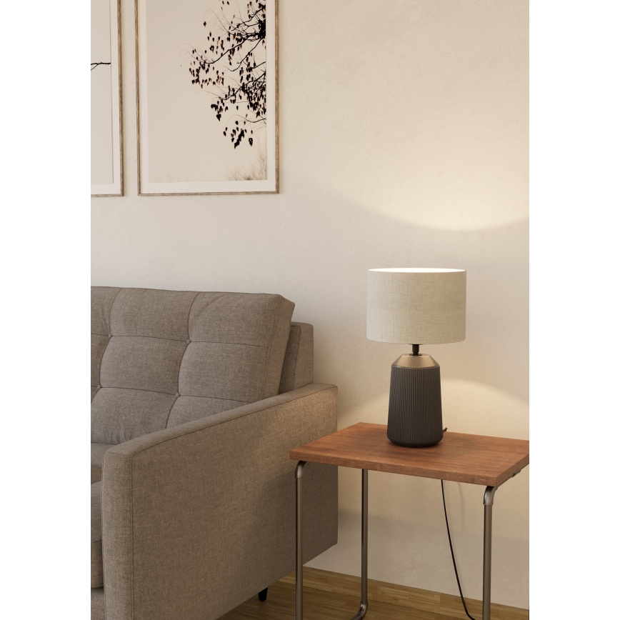 Eglo - Stona lampa 1xE27/40W/230V sivo