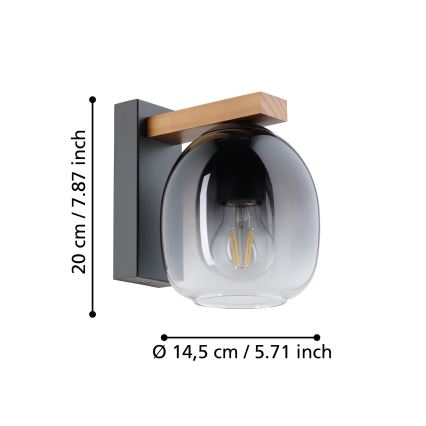 Eglo - Zidna lampa 1xE27/40W/230V