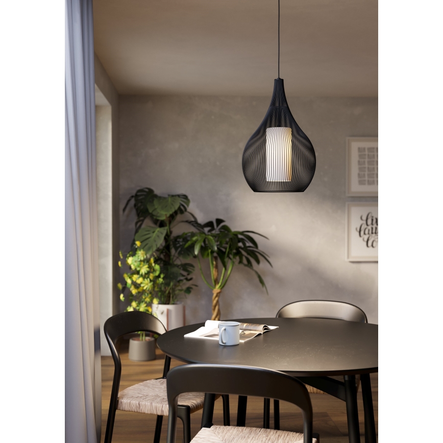 Eglo - Luster na sajli 1xE27/40W/230V crno
