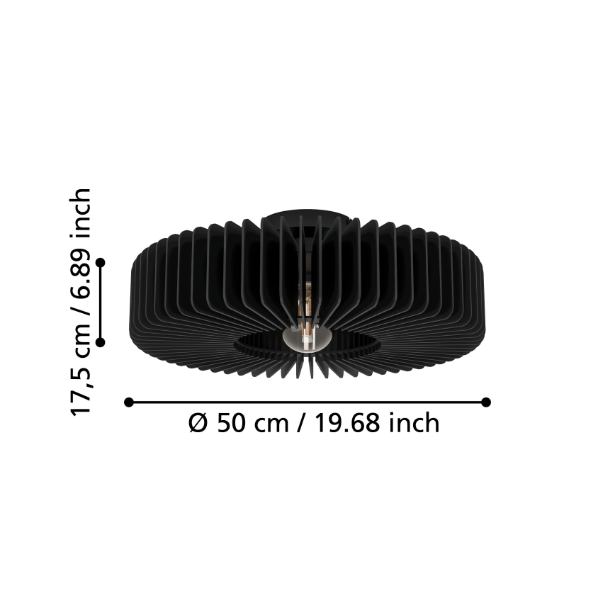 Eglo - Plafonjera 1xE27/40W/230V crno