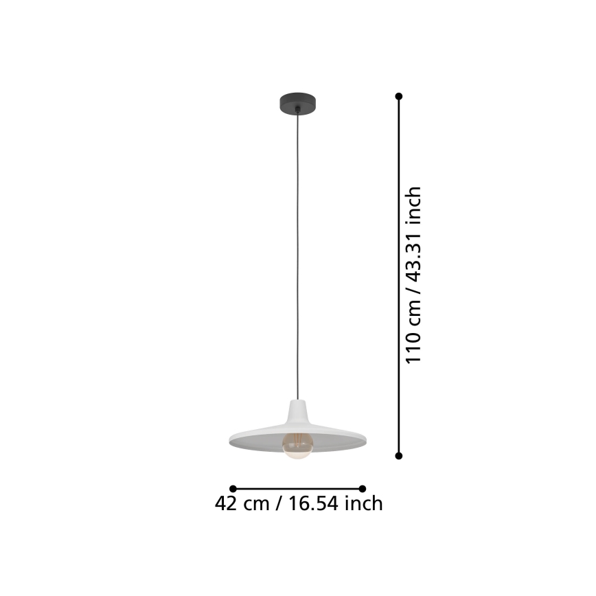 Eglo - Luster na sajli 1xE27/40W/230V