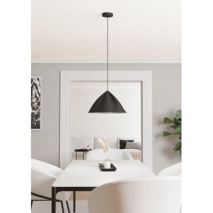 Eglo - Luster na sajli 1xE27/40W/230V crno
