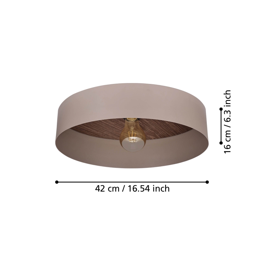Eglo 900838 - Plafonjera DUAIA 1xE27/40W/230V braon