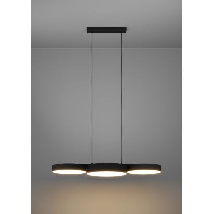 Eglo - LED RGBW Prigušivi luster na sajli 3xLED/7,5W/230V 2700-6500K crno
