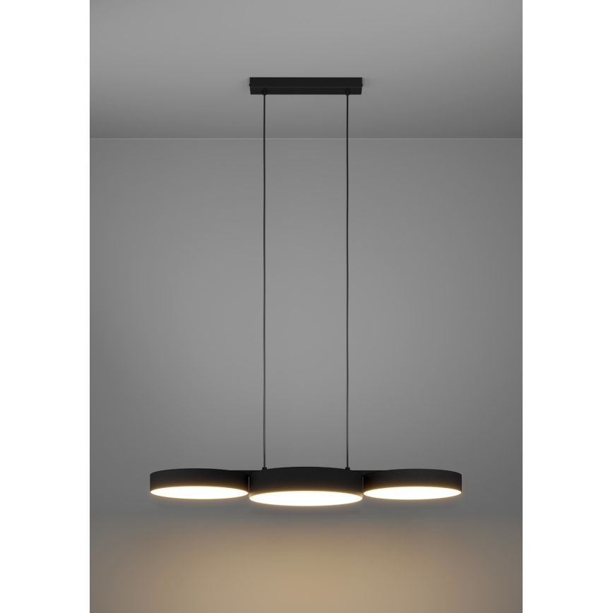 Eglo - LED RGBW Prigušivi luster na sajli 3xLED/7,5W/230V 2700-6500K crno