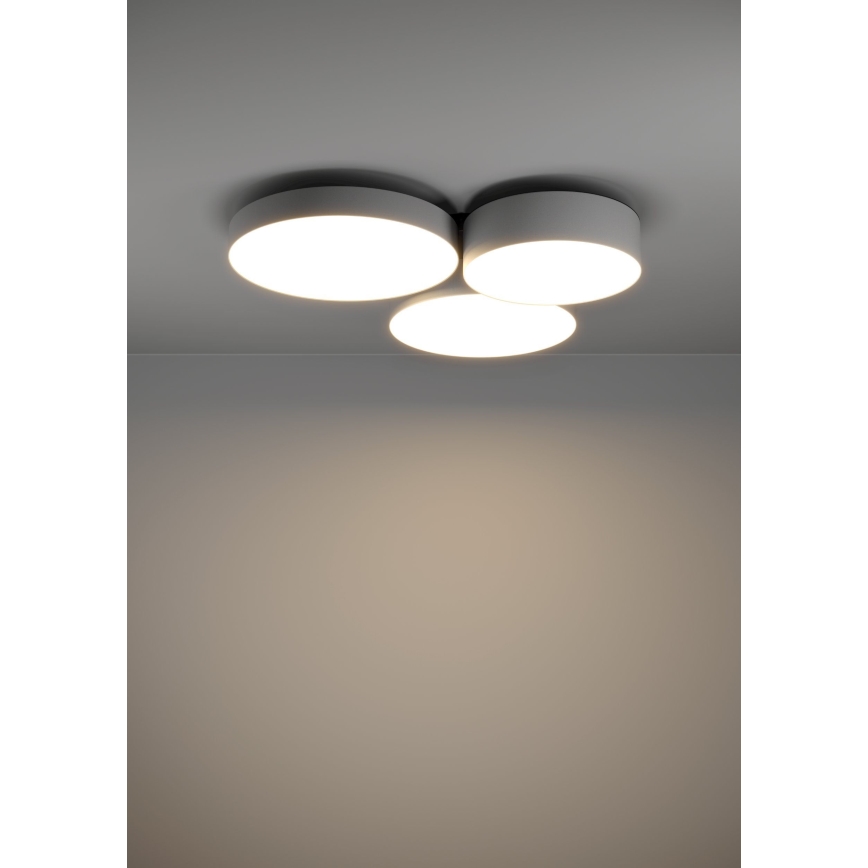 Eglo - LED RGBW Prigušiva plafonjera 3xLED/7,5W/230V 2700-6500K sivo