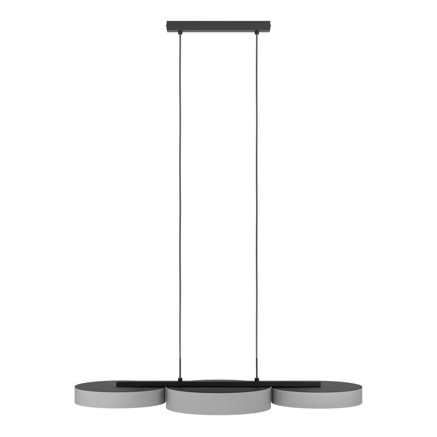 Eglo - LED RGBW Prigušivi luster na sajli 3xLED/7,5W/230V 2700-6500K sivo