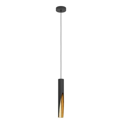 Eglo - LED luster na sajli 1xGU10/4,5W/230V crno/zlatna