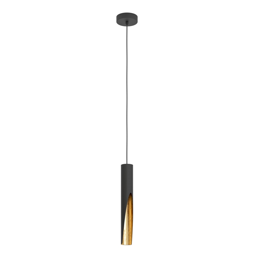 Eglo - LED luster na sajli 1xGU10/4,5W/230V crno/zlatna