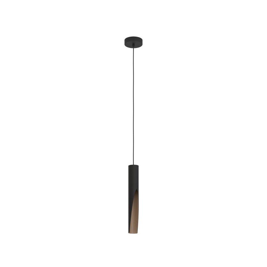 Eglo - LED luster na sajli 1xGU10/4,5W/230V crno/braon