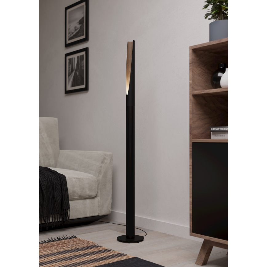 Eglo - Podna LED lampa 1xGU10/4,5W/230V crno/braon