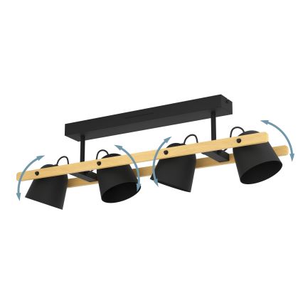 Eglo - LED RGBW Prigušivi nadgradni luster 4xLED/3,7W/230V 2700-6500K