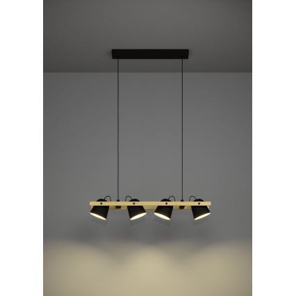 Eglo - LED RGBW Prigušivi luster na sajli 4xLED/3,7W/230V 2700-6500K