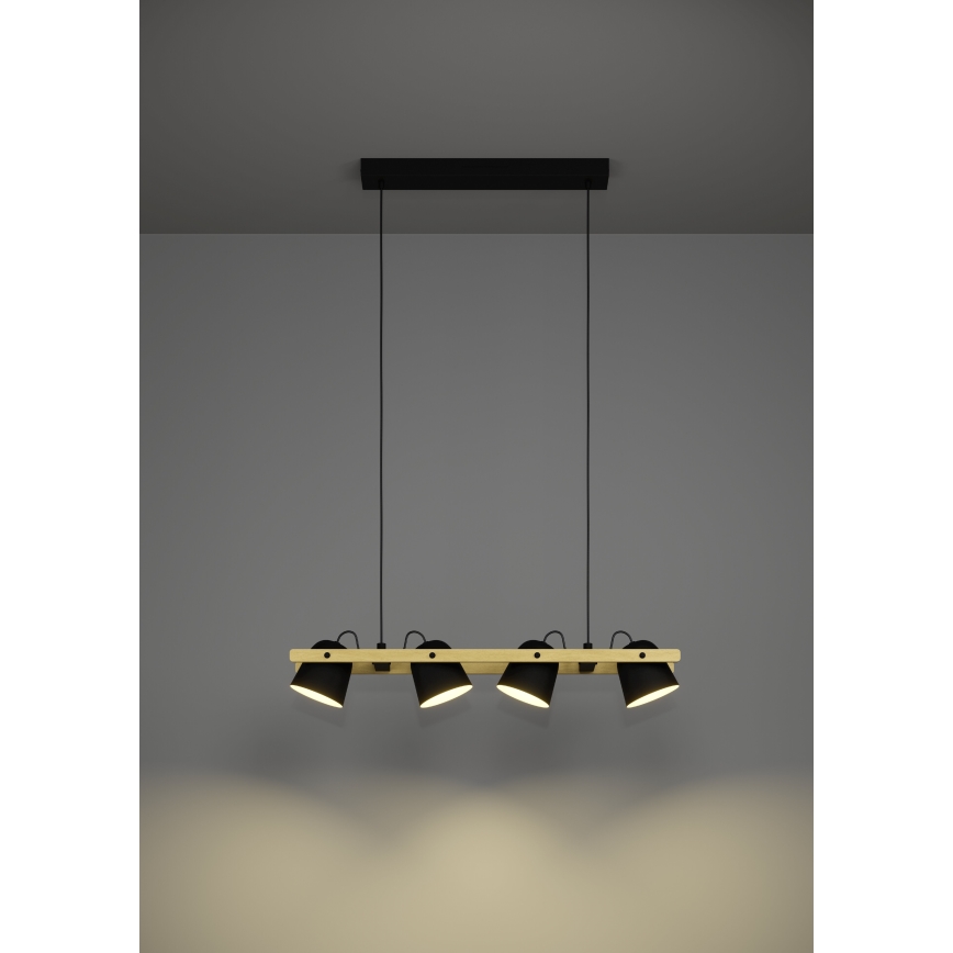 Eglo - LED RGBW Prigušivi luster na sajli 4xLED/3,7W/230V 2700-6500K