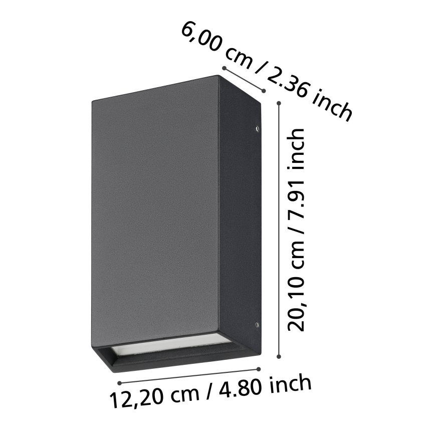 Eglo - LED Spoljna zidna lampa 2xLED/5W/230V IP65