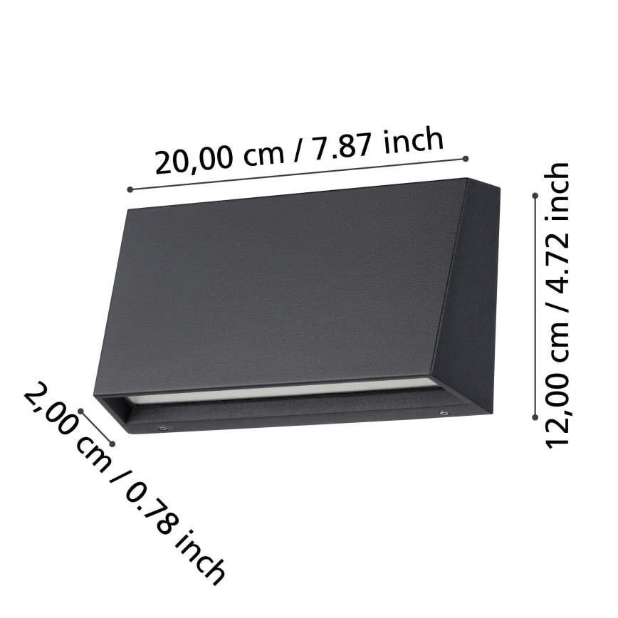 Eglo - LED Spoljna zidna lampa LED/9,5W/230V IP65