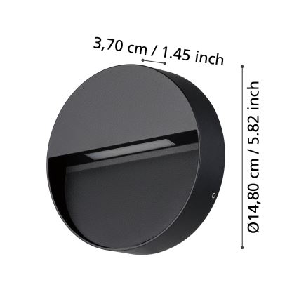 Eglo - LED Spoljna zidna lampa LED/4,8W/230V IP65